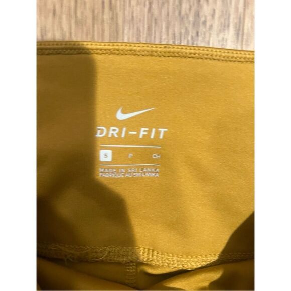 Nike One Women's 7/8 Training Legging Wheat/Black size S - Picture 7 of 7